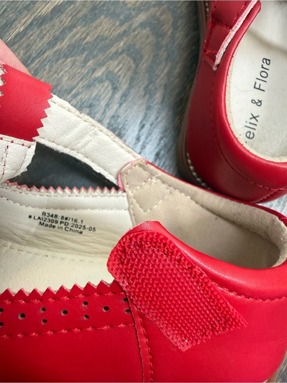 Felix & Flora Little Girls Red Leather Mary Janes